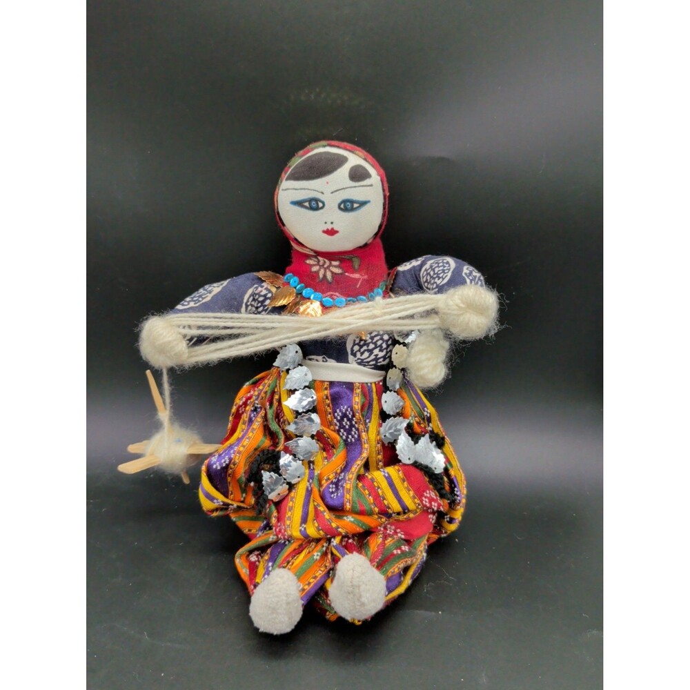 Vintage Turkish Soğanlı Folk Art Cloth Doll Handmade Souvenir Rag Doll